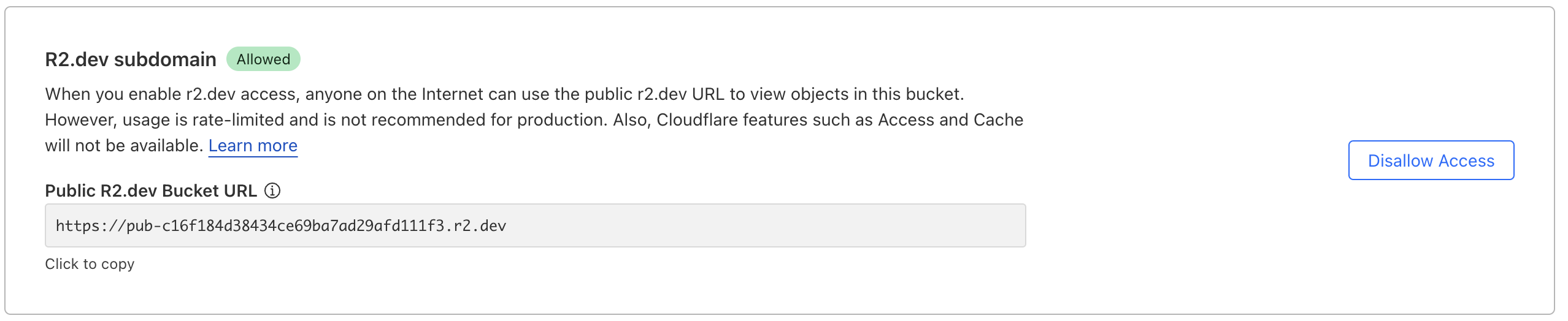 Cloudflare R2允许互联网访问